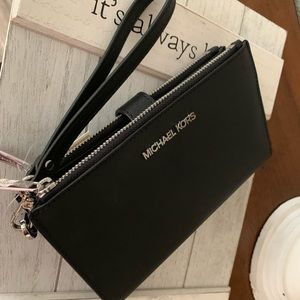 New Mk Jet set LG double zipper wallet/ phone